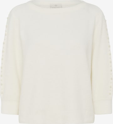 Pull-over 'Betty' Kaffe en blanc : devant