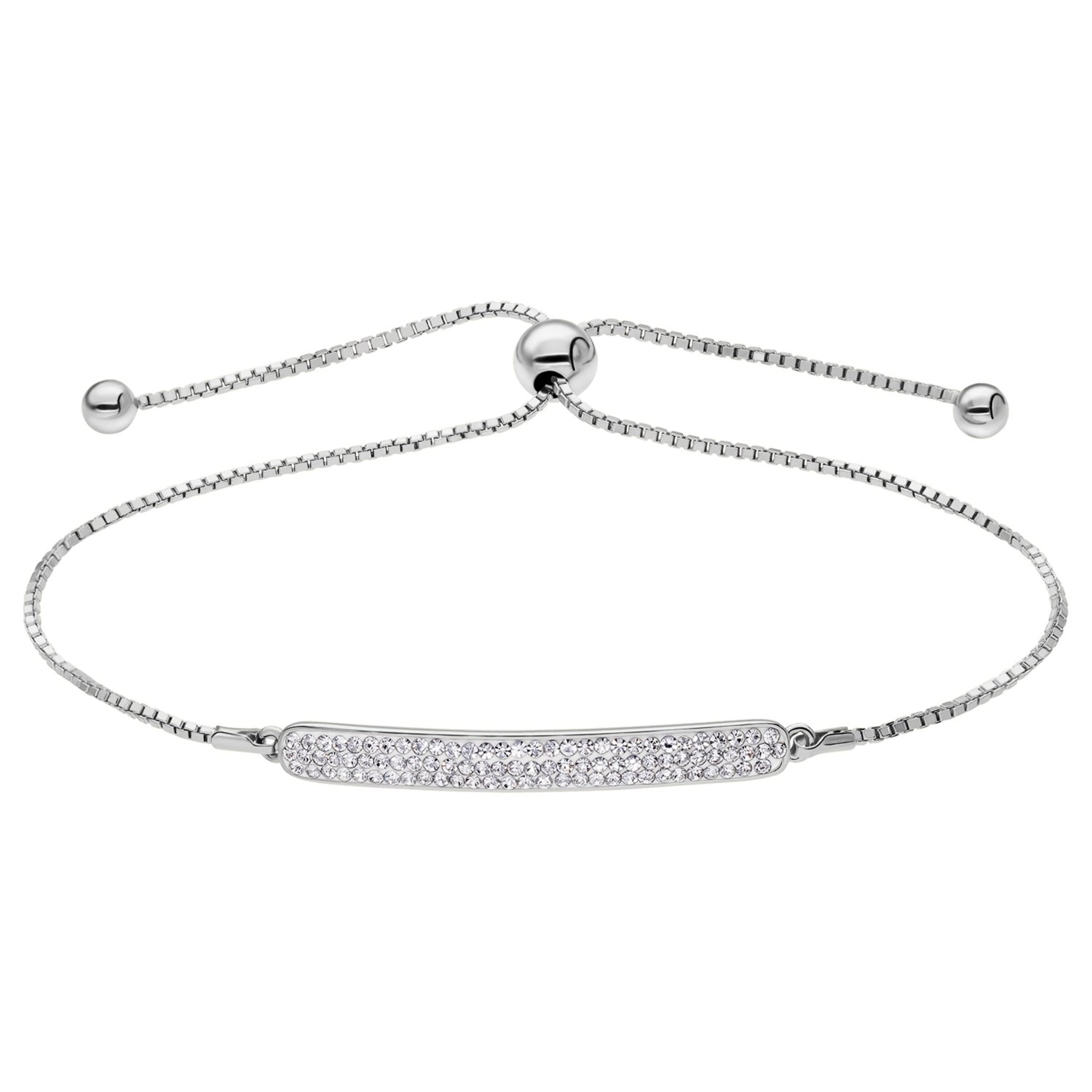 Lucardi Bracelet 'Funkelndes Basic' in Silver: front