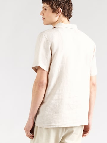 KnowledgeCotton Apparel Comfort Fit Риза в бежово