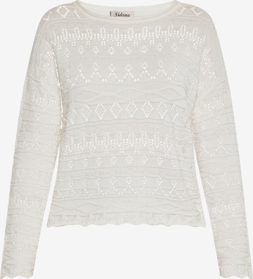Sidona Пуловер в бяло: отпред
