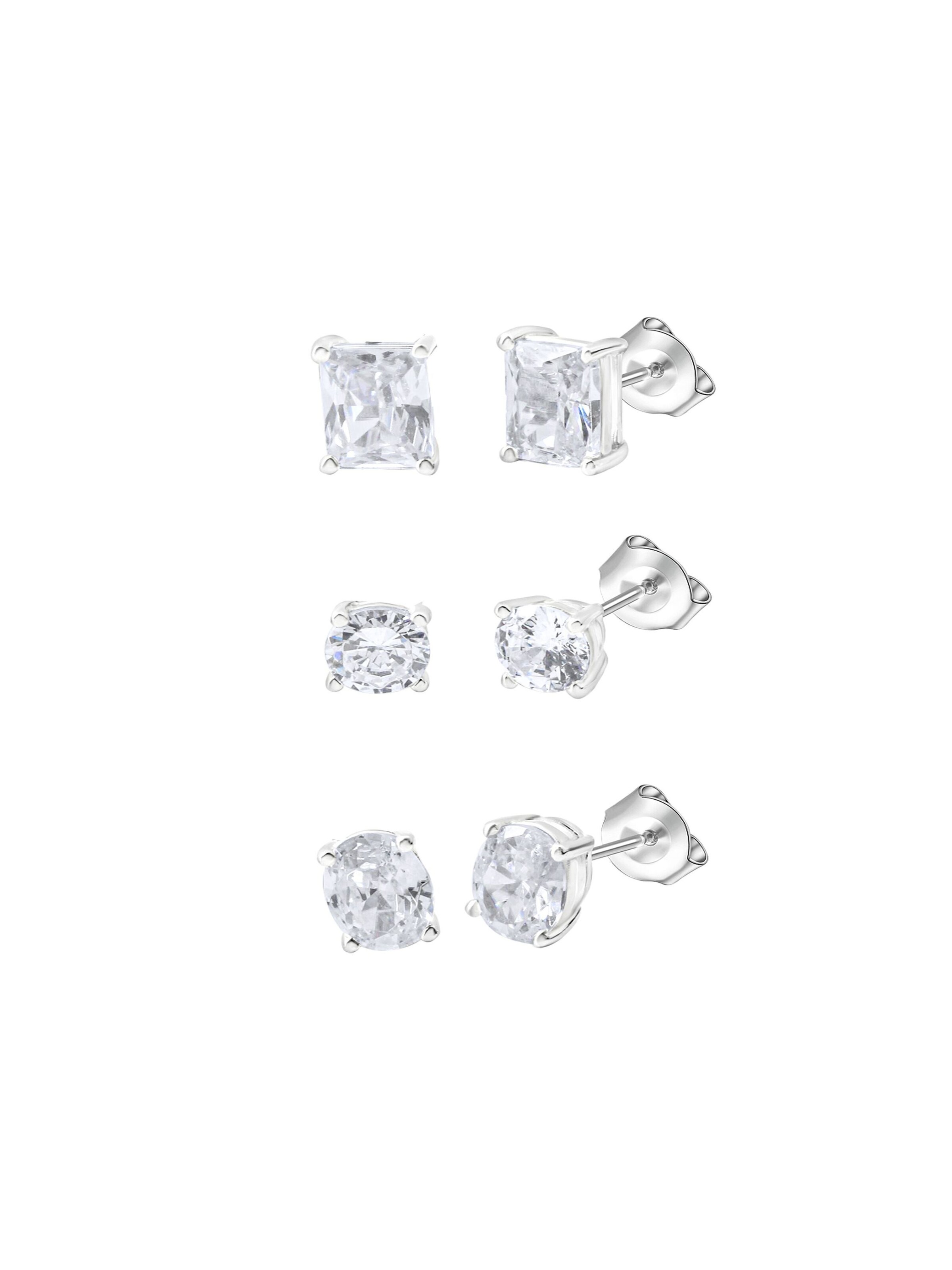 Boucles d'oreilles CELESTA en blanc : devant