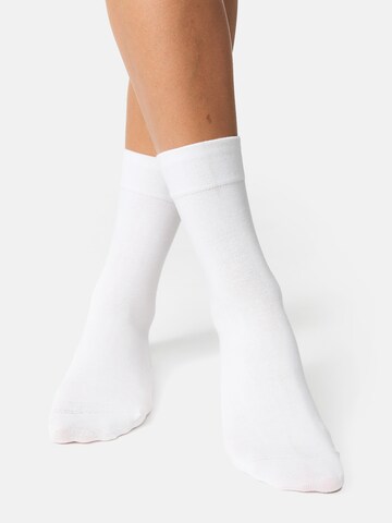 Nur Die Socken ' Komfortbund ' in Weiß