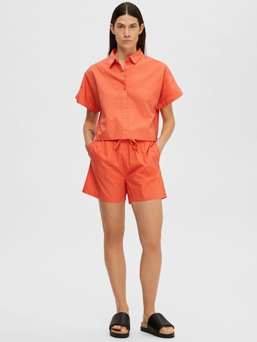 SELECTED FEMME Regular Pants in Orange