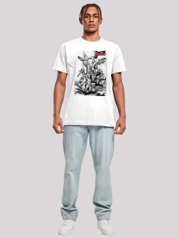 T-Shirt 'Marvel Avengers Assemble Team' F4NT4STIC en blanc