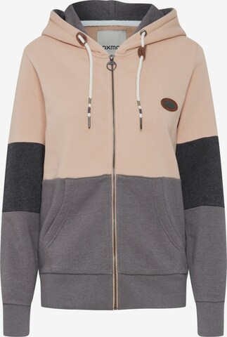 Oxmo Zip-Up Hoodie 'Kate' in Grey: front