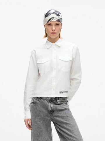 KARL LAGERFELD JEANS Blouse in White: front