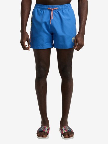 Carlo Colucci Board Shorts 'De Creszenzo' in Blue: front