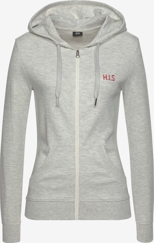 H.I.S Zip-Up Hoodie in Grey: front