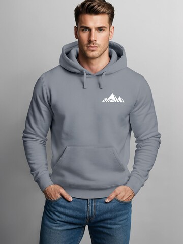 Neverless Sweatshirt 'Berg Polygon' in Grey