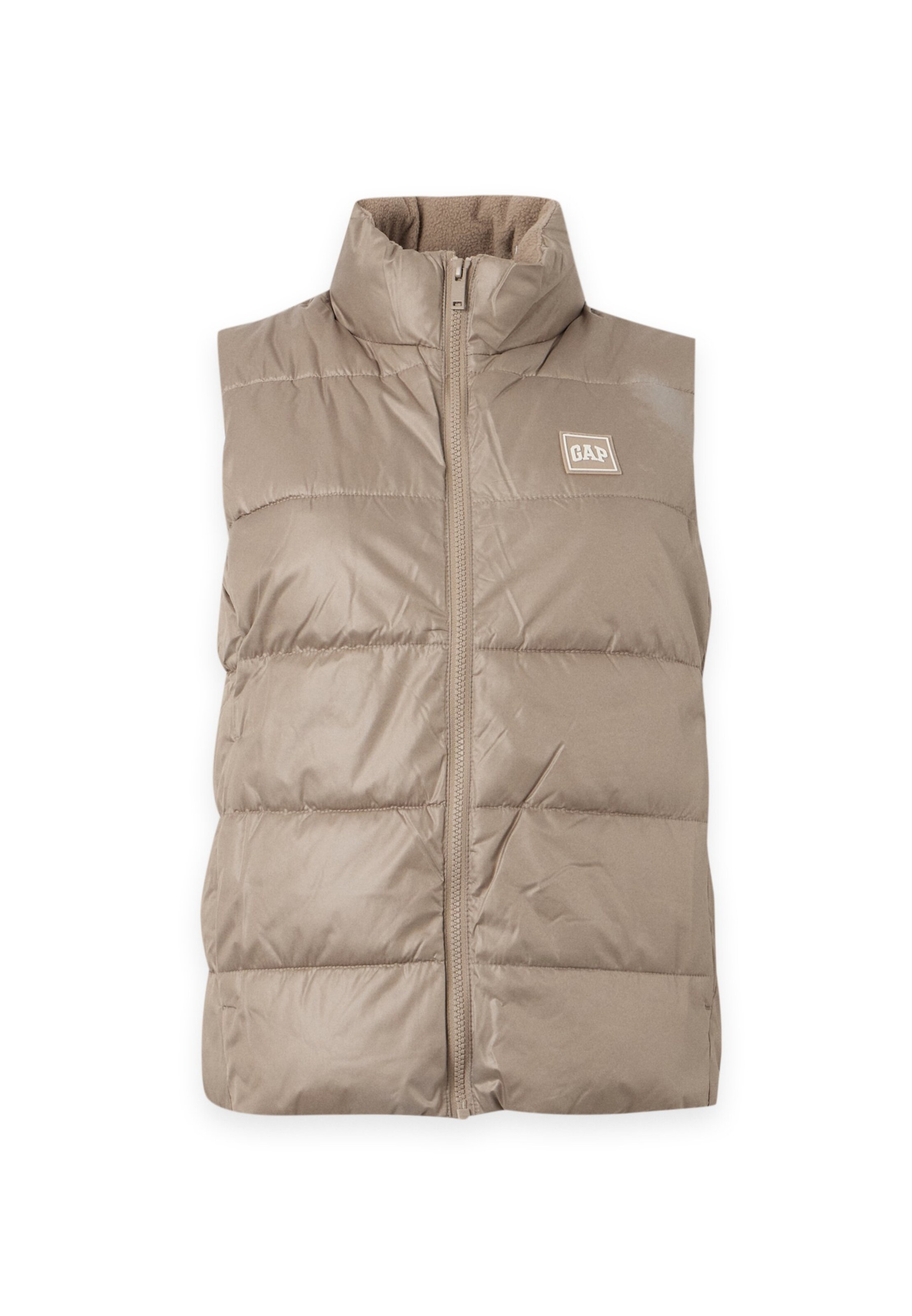 Gap Petite Vest, värv beež: eest vaates