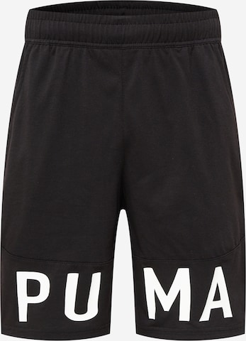 PUMA - Regular Calças de desporto em preto: frente