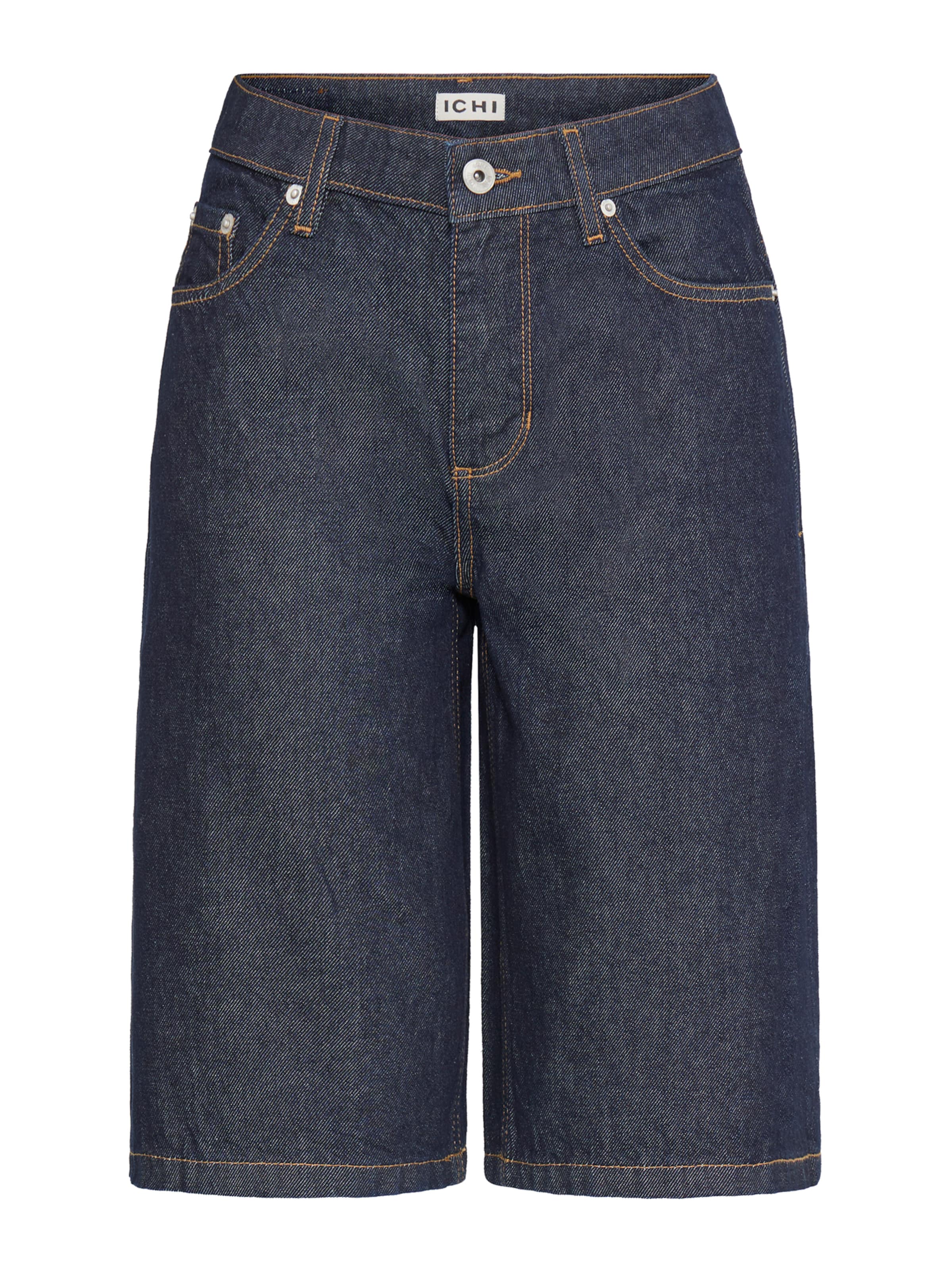 ICHI Wide Leg Shorts 'IHKIRSTEN' in Blau: Vorderseite