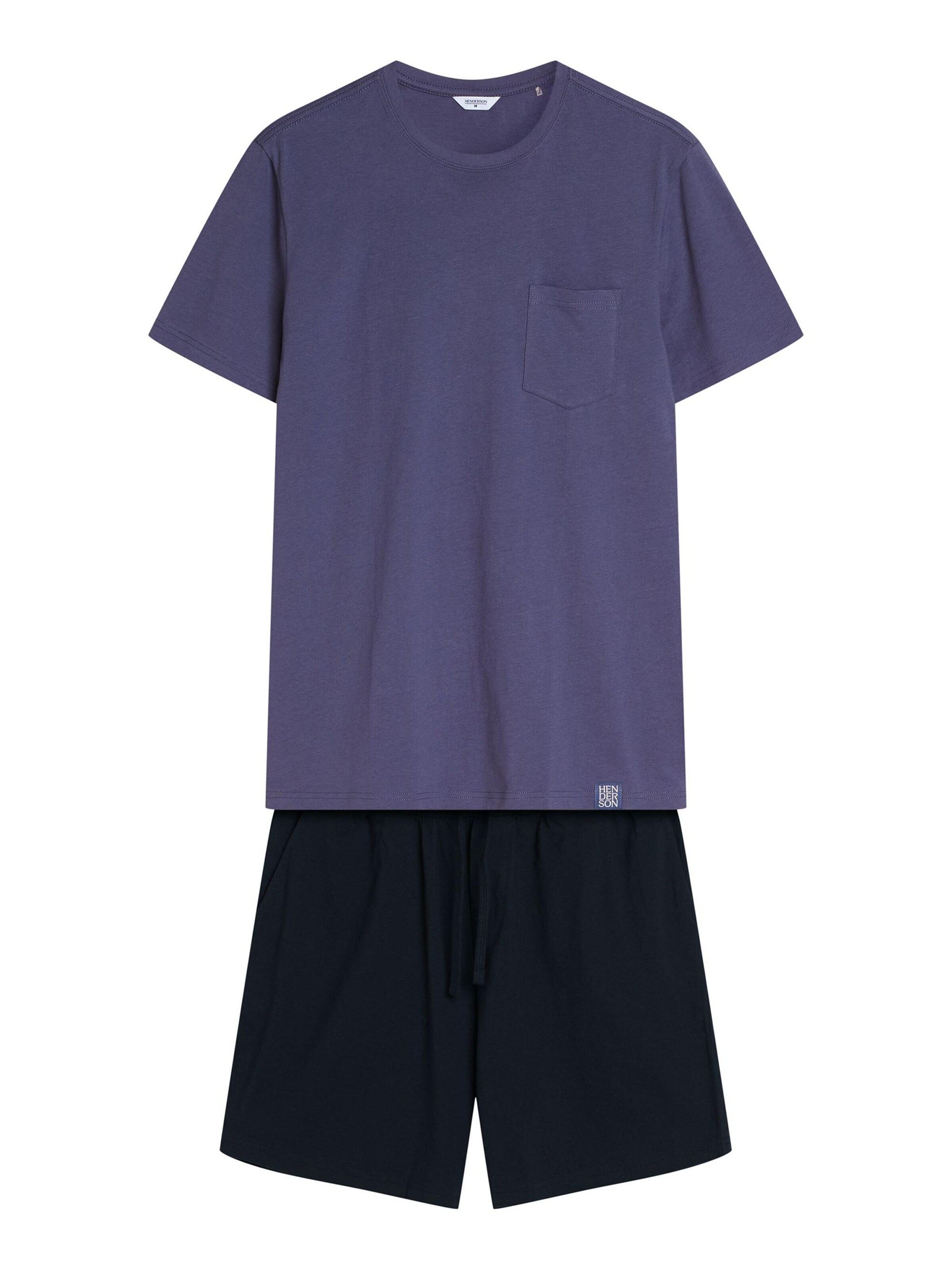 Henderson Pyjama kort 'Mick' in Blauw