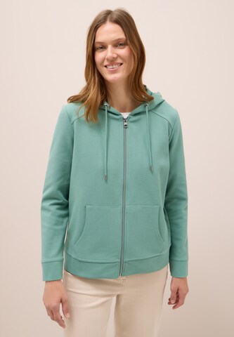 CECIL Zip-Up Hoodie in Green: front