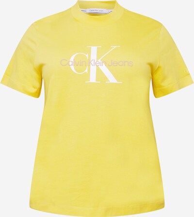 Calvin Klein Jeans Curve T-Shirt in gelb / puder / weiß, Produktansicht