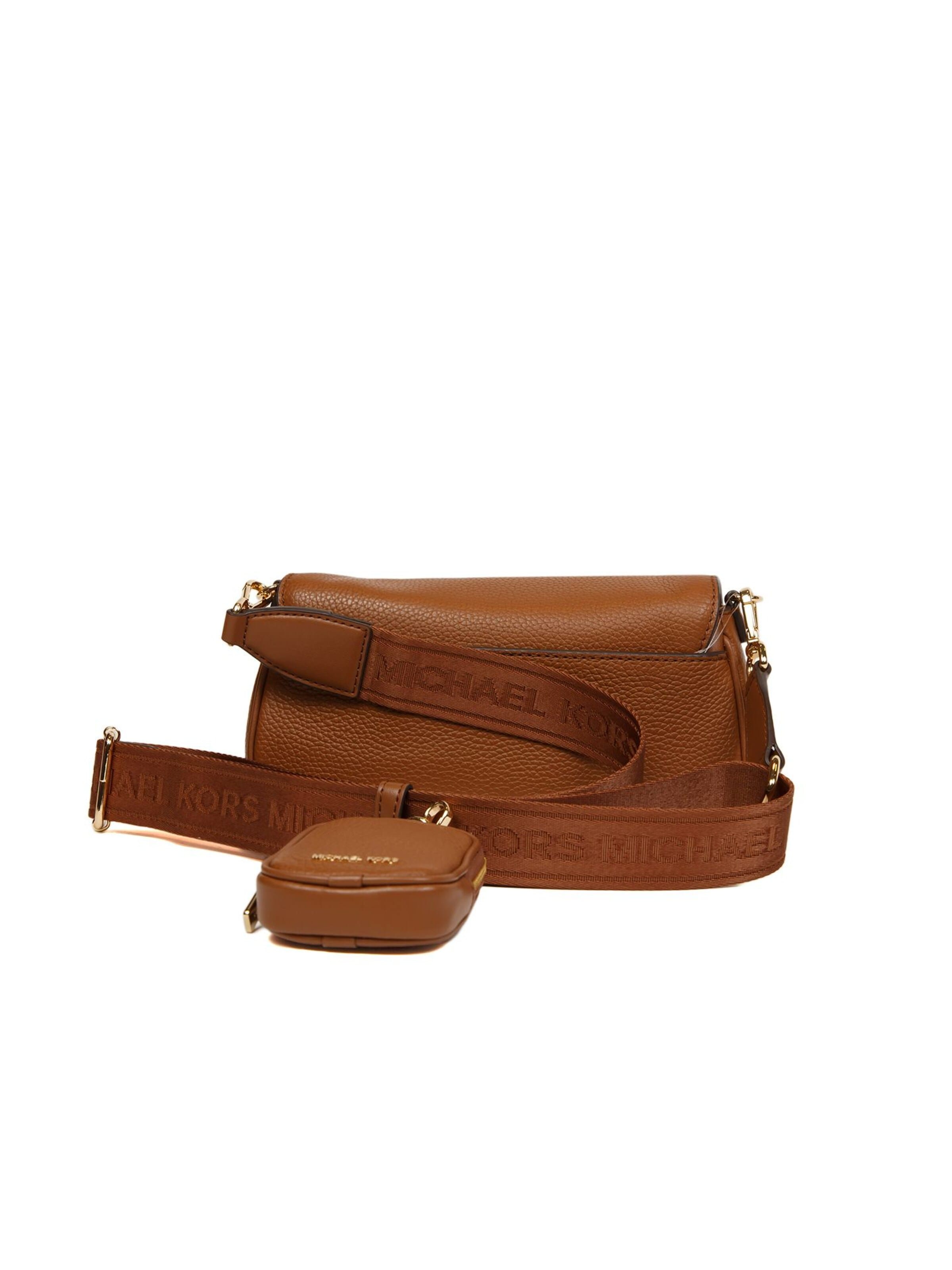 Michael Kors - Bolso de hombro 'Jet Set Travel Small Flap Crossbody With Tech Attachment' en marrón