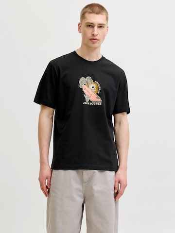 T-Shirt 'JORCASSIS SKULL' JACK & JONES en noir : devant
