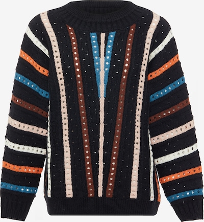 Megztinis iš Sookie, spalva – šviesiai mėlyna / ruda / oranžinė / juoda, Prekių apžvalga