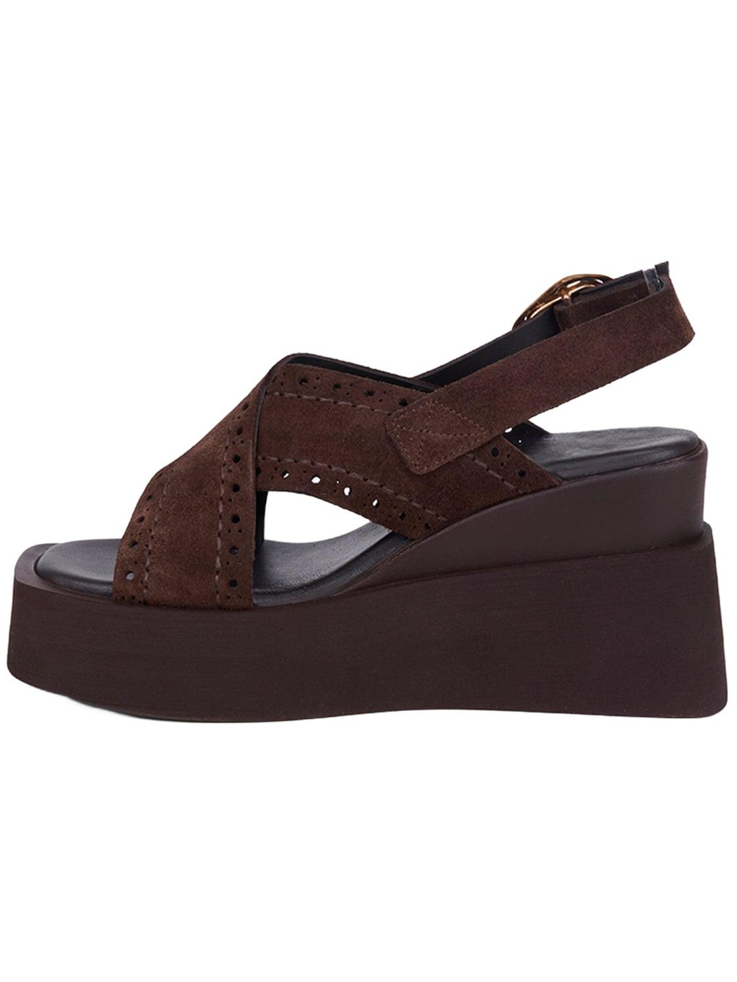 Sandales 'Keilsandalen' Desa en marron