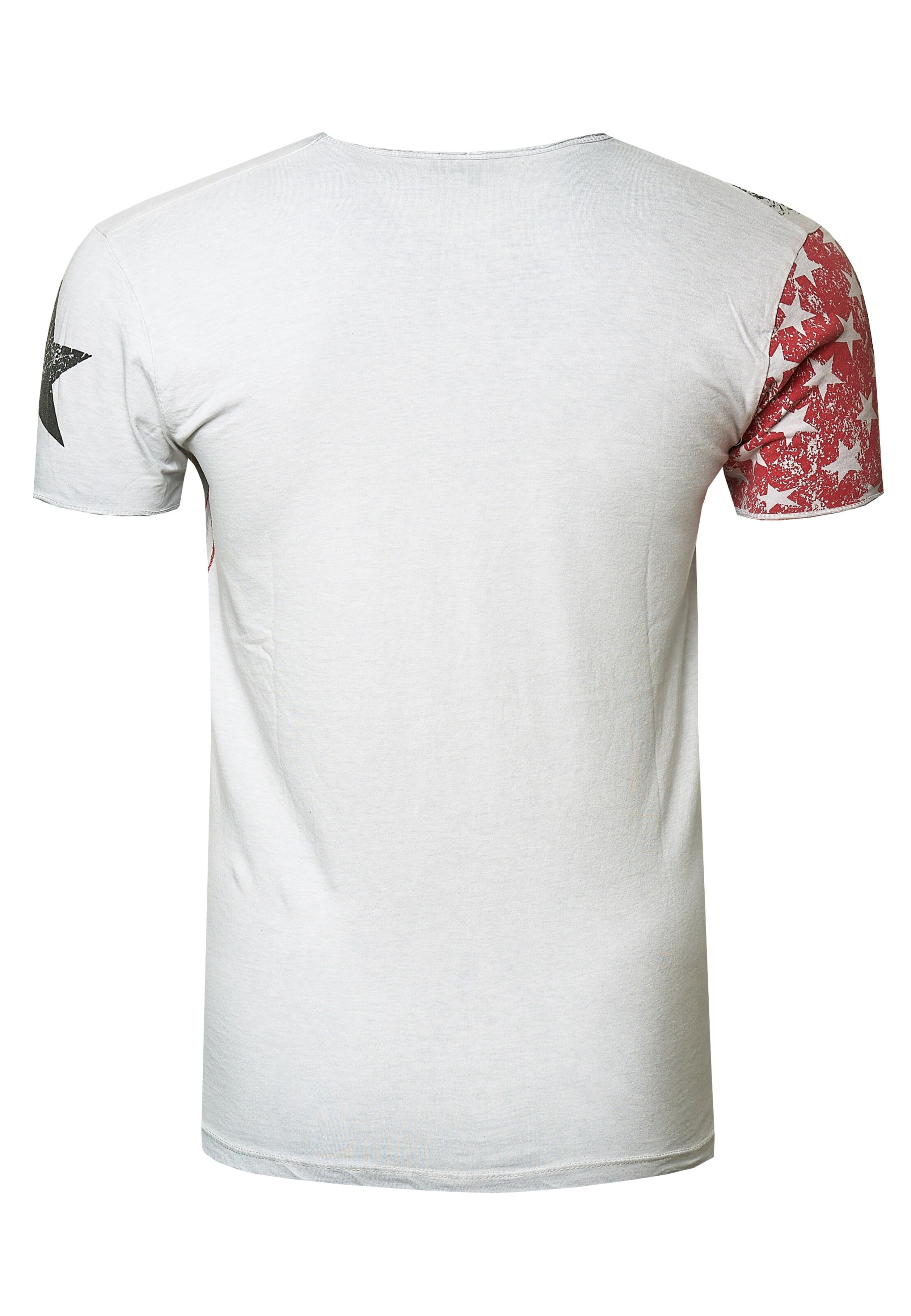Männer Große Größen Rusty Neal Cooles T-Shirt mit V-Ausschnitt in Weiß - RU79576