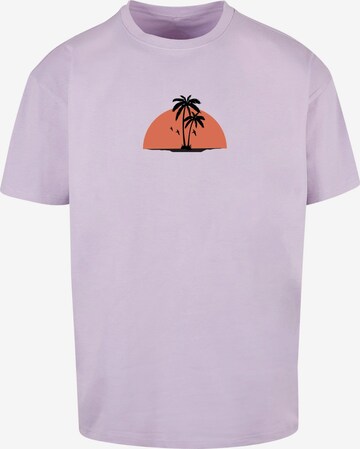 T-Shirt 'Summer - Beach' Merchcode en violet : devant