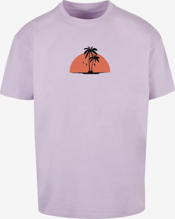 T-Shirt 'Summer - Beach' Merchcode en violet : devant