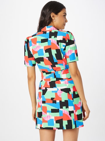 Warehouse - Vestido em mistura de cores