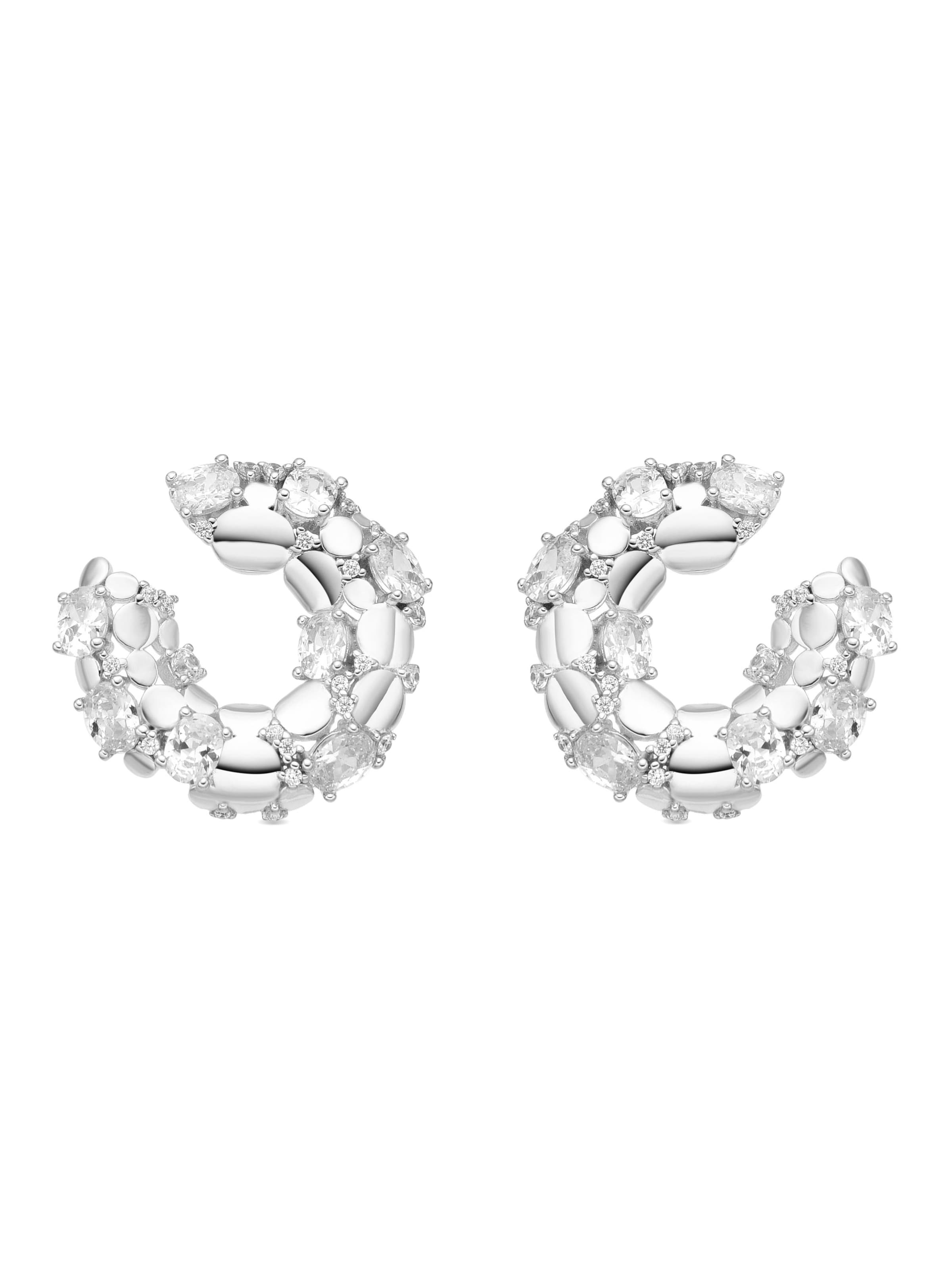 Boucles d'oreilles 'Larent' Luxenter en argent : devant