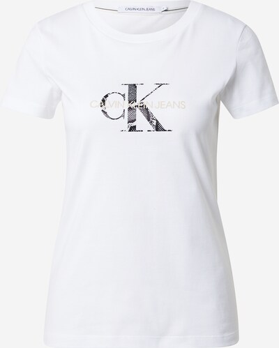 Calvin Klein Jeans Тениска в черно / бяло, Преглед на продукта