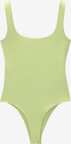 Pull&Bear Shirt body in Groen: voorkant