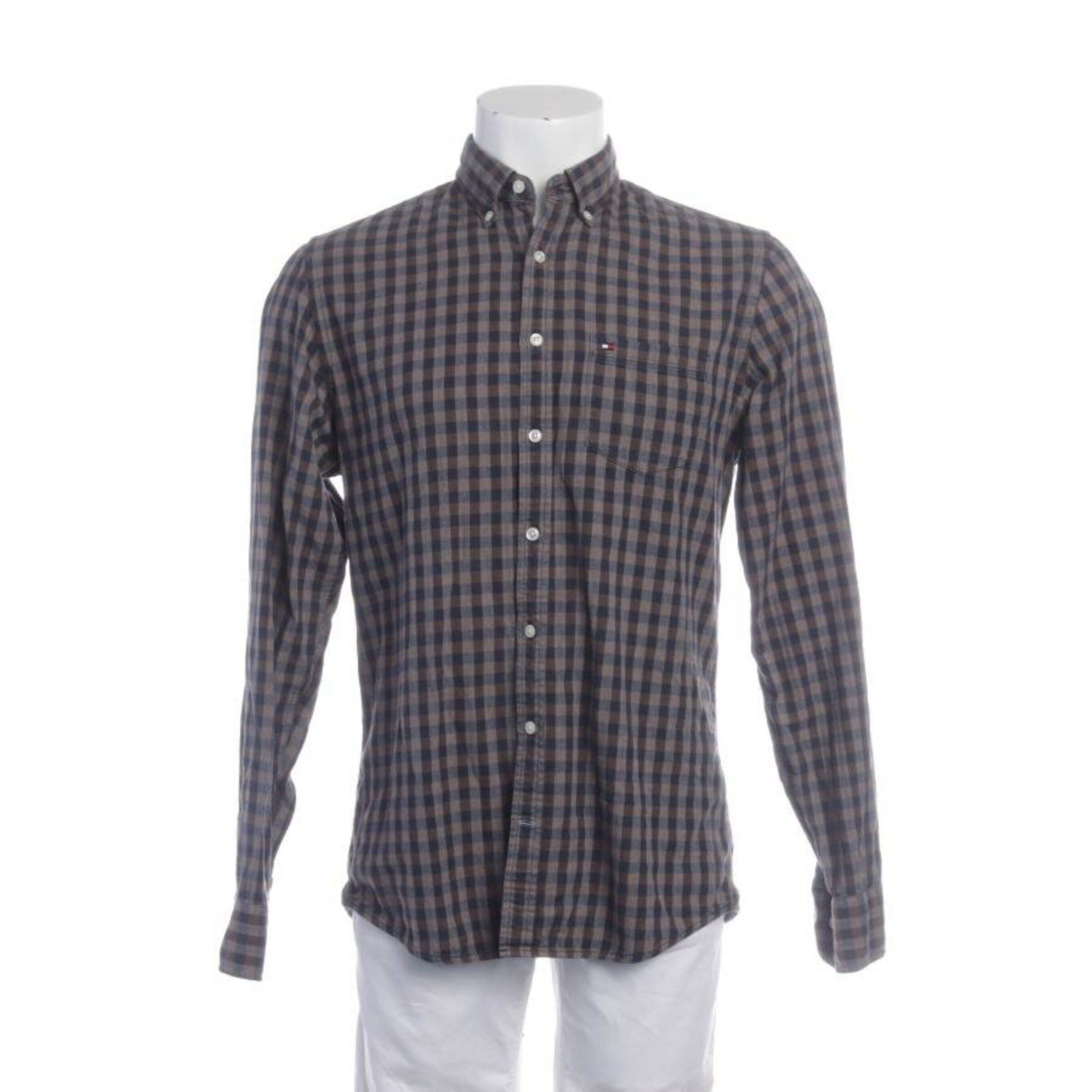 TOMMY HILFIGER Button Up Shirt in S in Blue: front