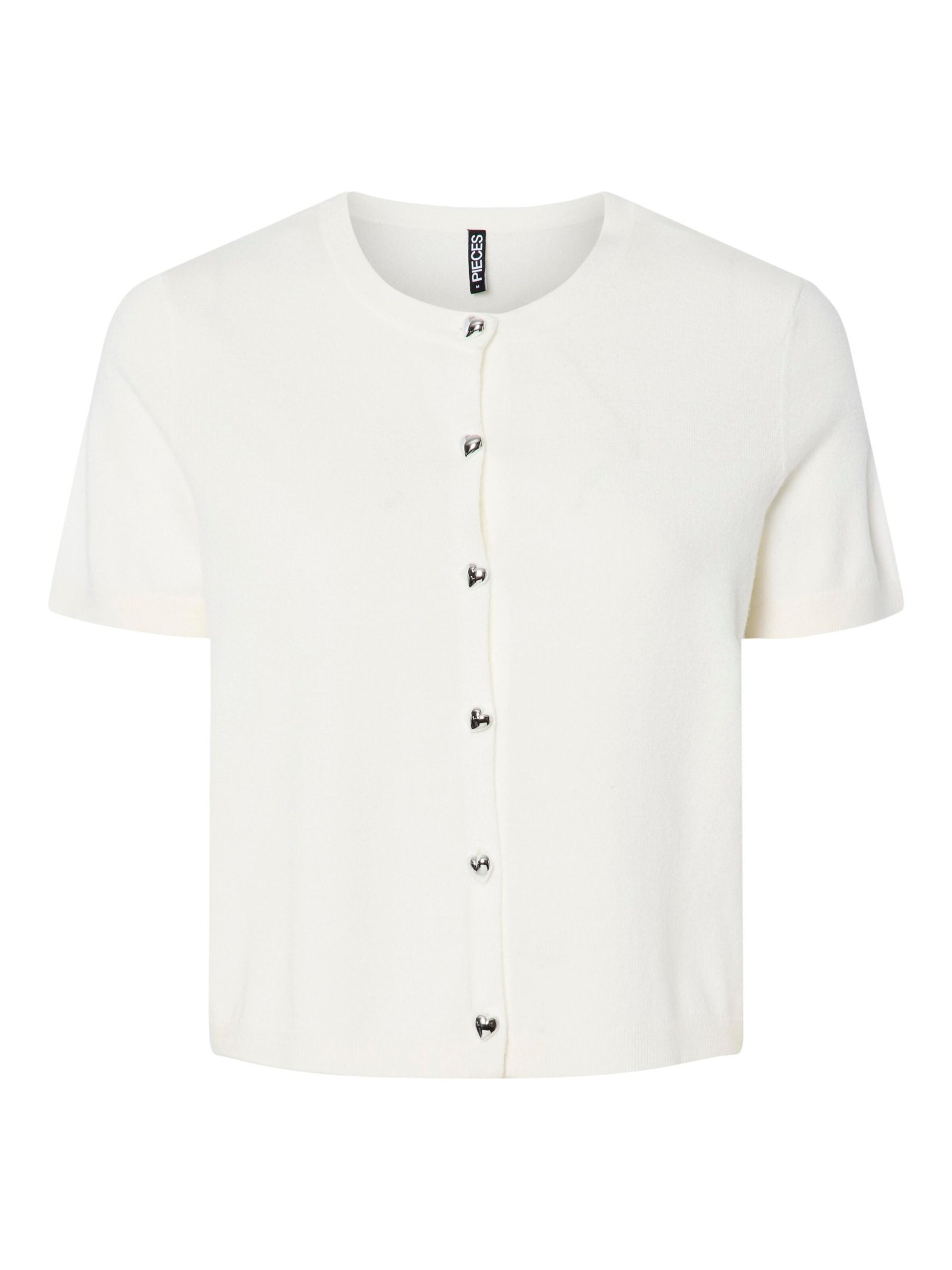 PIECES Cardigan 'ORINA' i hvid: forside