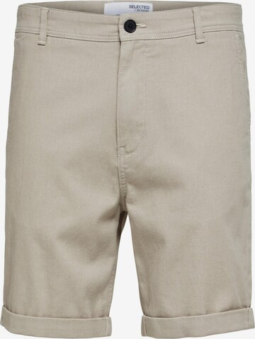 SELECTED HOMME Regular Chino Pants 'Luton' in Beige: front