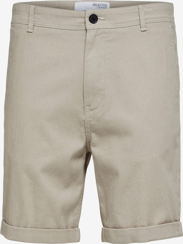 Regular Pantalon chino 'Luton' SELECTED HOMME en beige : devant