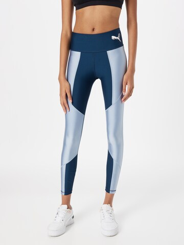 Skinny Pantaloni sportivi di PUMA in blu: frontale