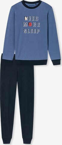 SCHIESSER Pajamas 'Natural Rhythm' in Blue: front