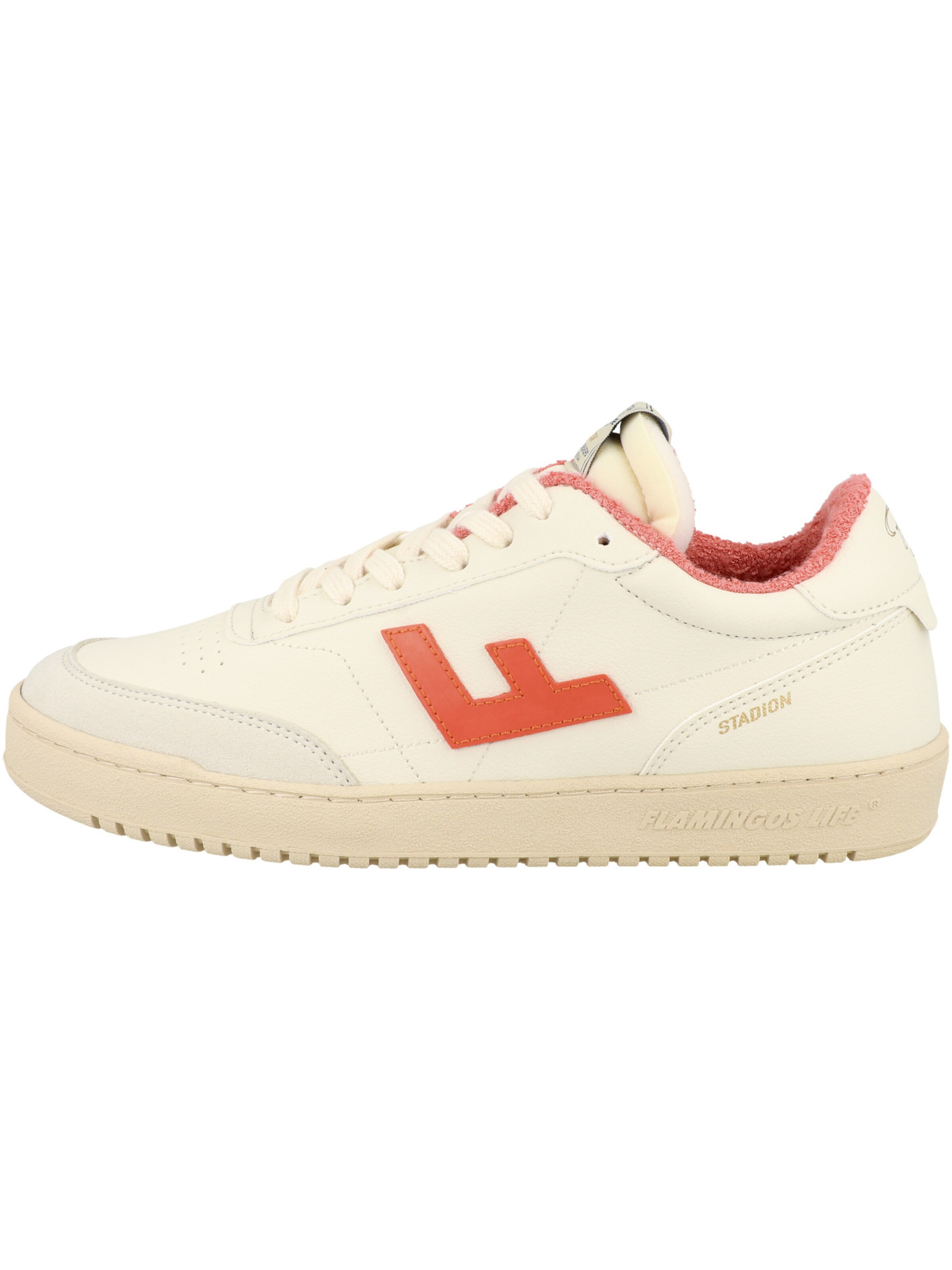 Baskets basses 'Stadion' Flamingos Life en blanc