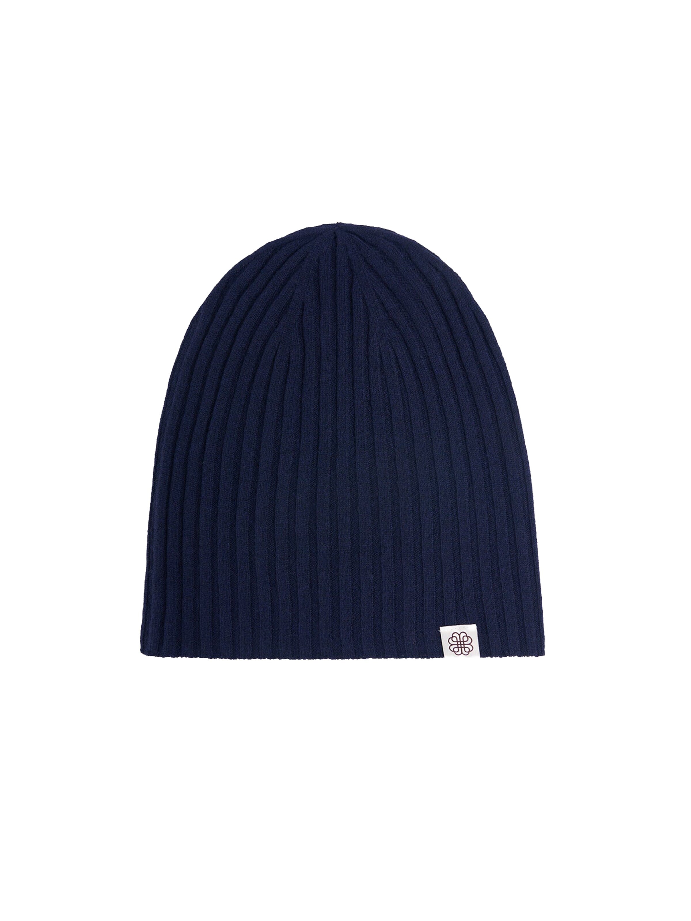 GOBI Cashmere Mössa 'Unisex Cashmere Rib Knit Hat' i blå: framsida