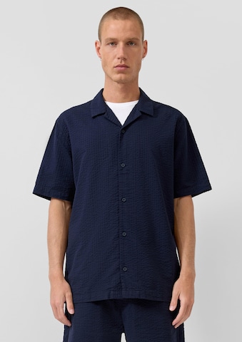 QS Regular Fit Hemd in Blau: Vorderseite