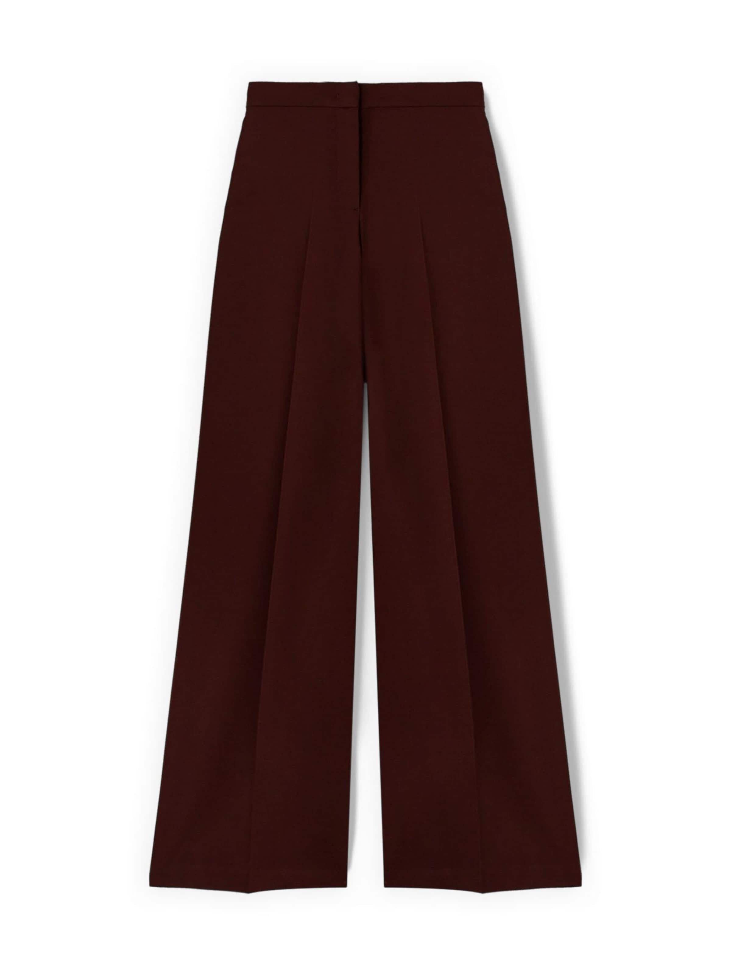 MOTIVI Wide leg Broek in Bruin: voorkant