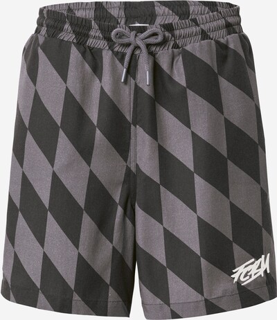 FCBM Shorts 'Jonas' in dunkelgrau / schwarz / weiß, Produktansicht