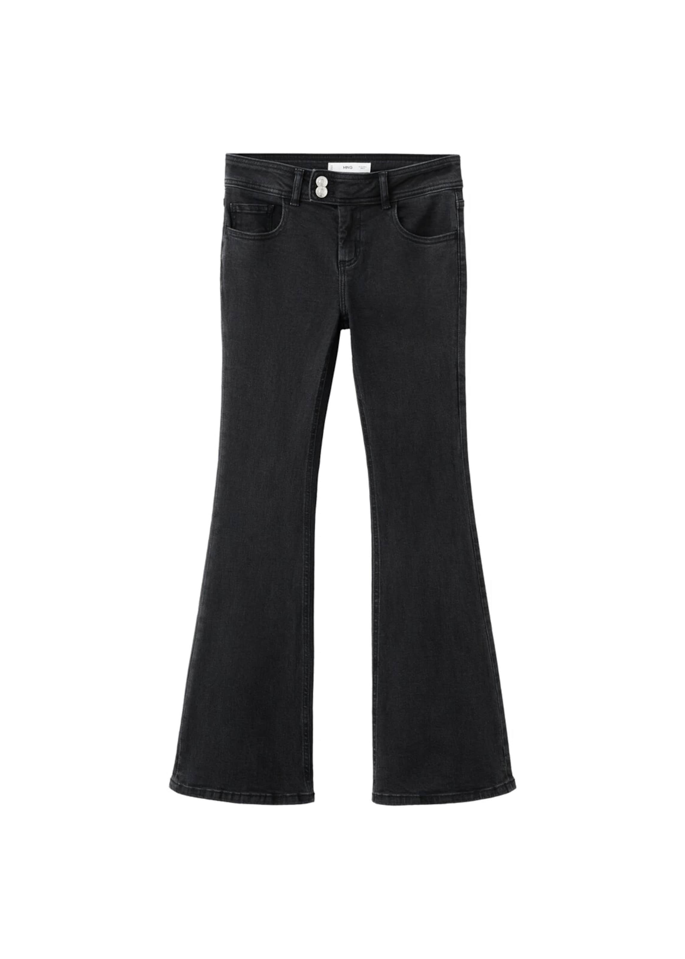 MANGO TEEN Flared Jeans 'Thalia' in Black: front