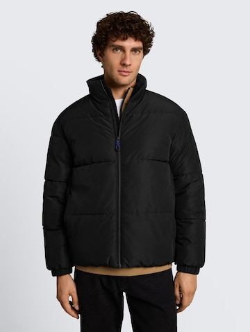 TOM TAILOR DENIM Winter jacket in Black: front