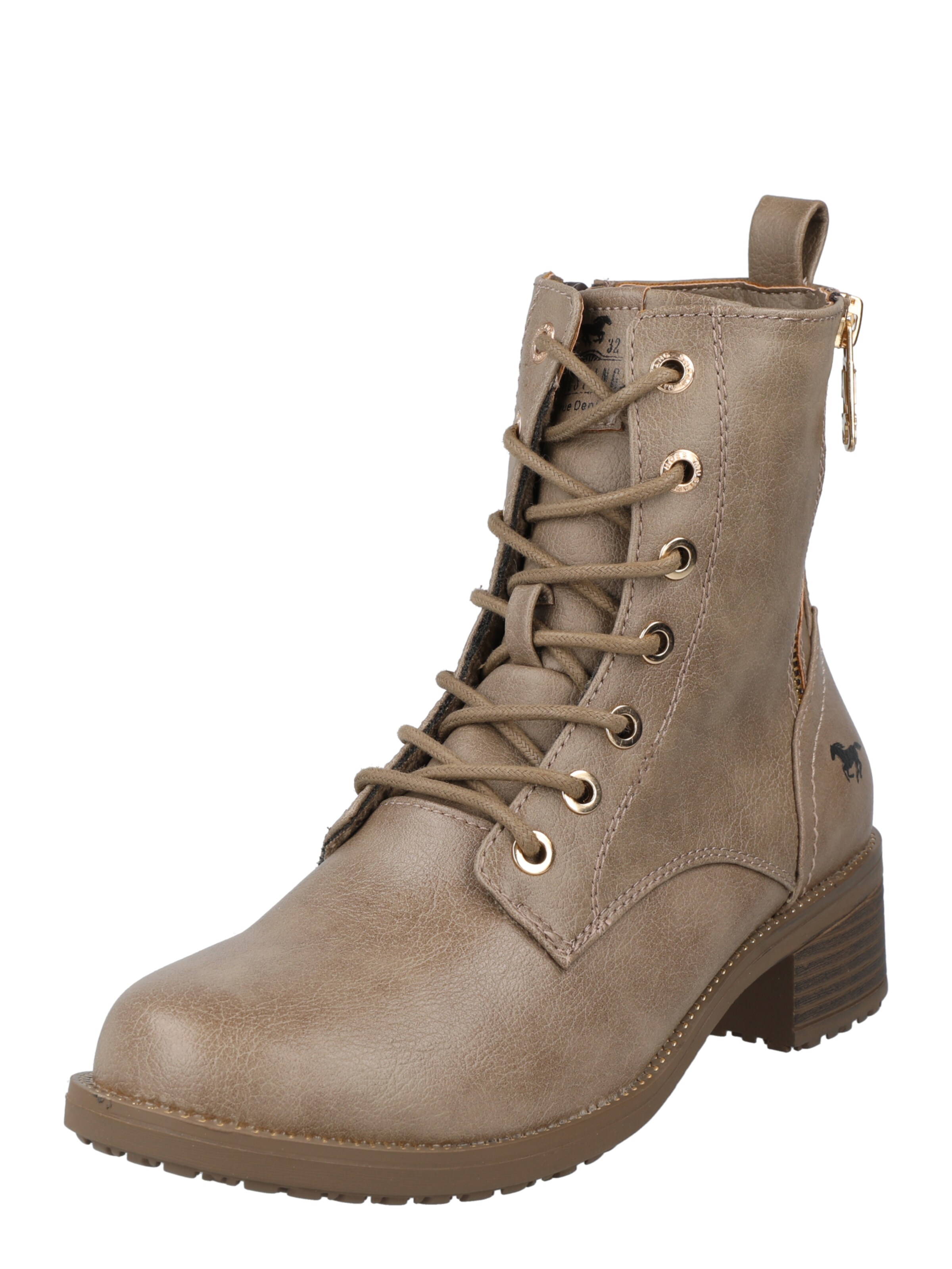 Bottines à lacets MUSTANG en marron : devant