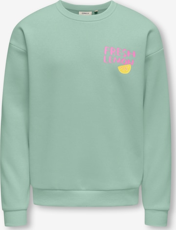 ONLY GIRLS Свитшот 'KOGCANASTA' в Зеленый: спереди