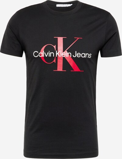 Calvin Klein Jeans Тениска в червено / черно / бяло, Преглед на продукта