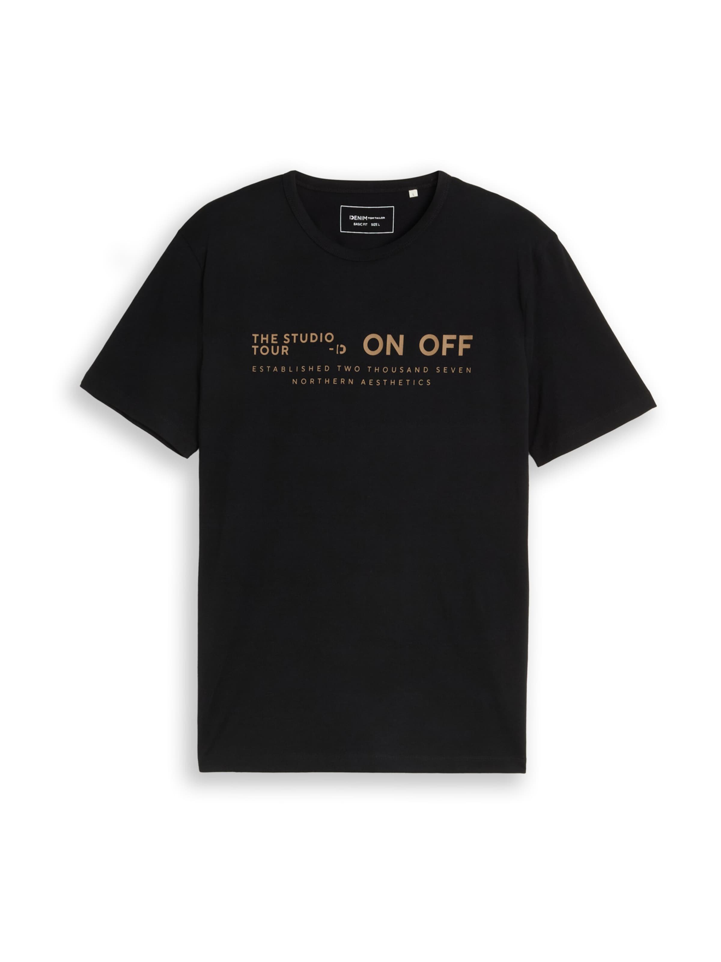 TOM TAILOR DENIM - Camiseta en negro: frente
