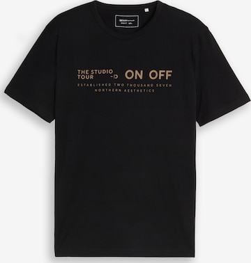 TOM TAILOR DENIM - Camiseta en negro: frente