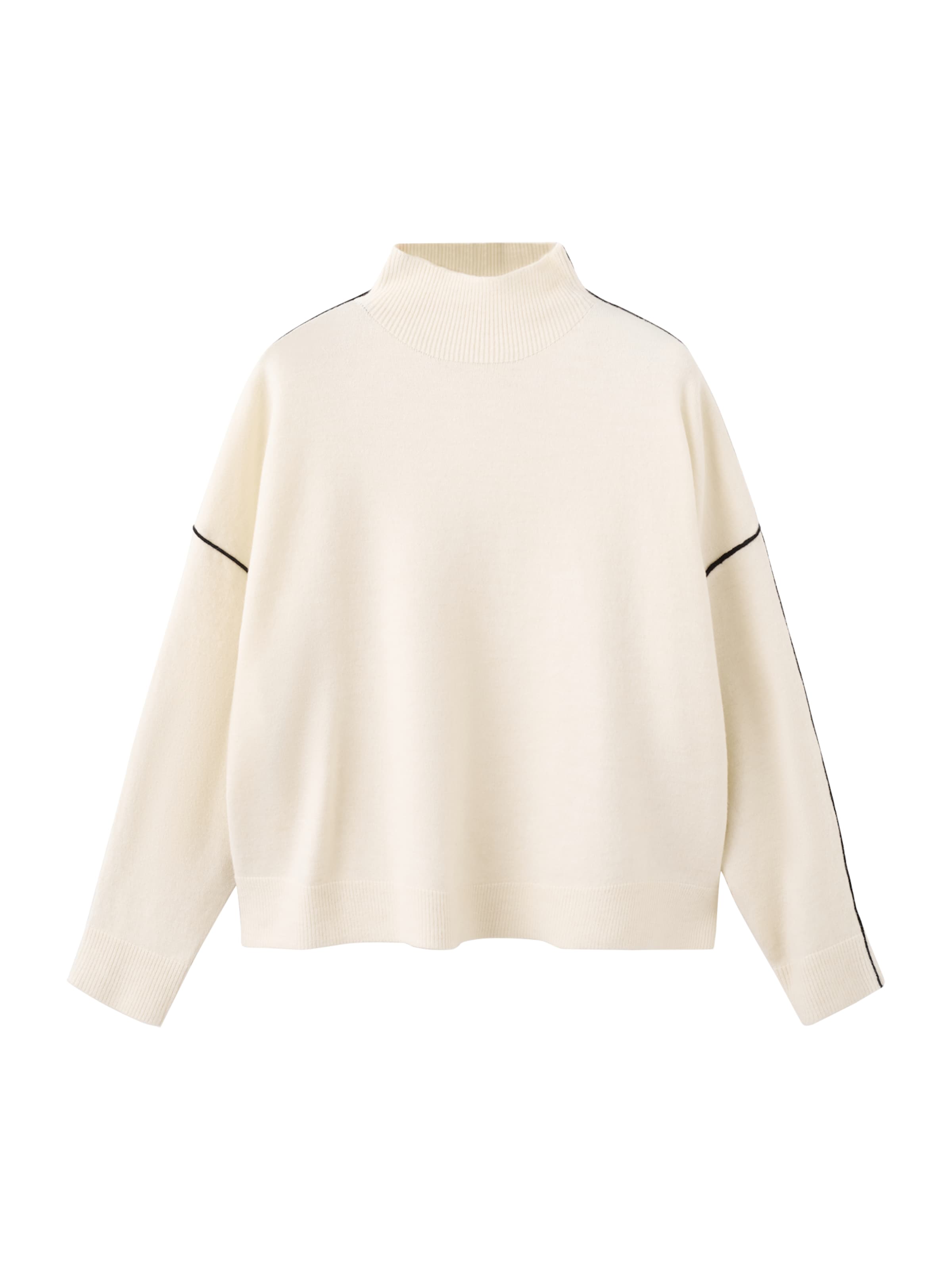 MANGO Pulóver 'LINE' - bézs: elől