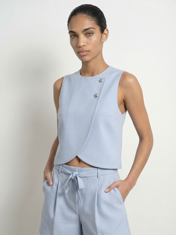 HYPEDROP - Chaleco 'HDThora Asymmetrisch' en azul: frente